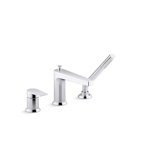 Kohler Taut 11 Gpm Deck-Mount Bath Faucet With Handshower 74032-4-CP
